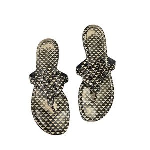 Tory burch sandals size 7 women black and cream